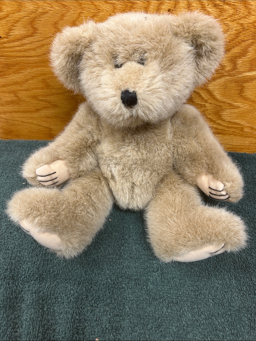 Vintage Theodore Wishpets 1997 Plush Tan Teddy Bear Soft Stuffed Animal for Kids